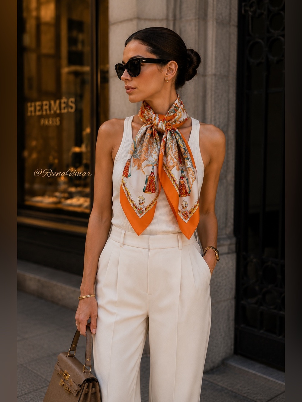 100% Silk Equestrian Print Scarf